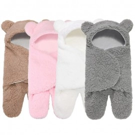 Cute Newborn Baby Boys Girls Blankets Plush Swaddle Wrap Ultra-Soft Fluffy Fleece Sleeping Bag Cotton Soft Bedding Baby Stuff