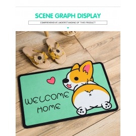 Cartoon Welcome Entrance Doormats Carpets Rugs For Home Bath Living Room Floor Stair Kitchen Hallway Non-Slip Cat Dog Pet Gamer